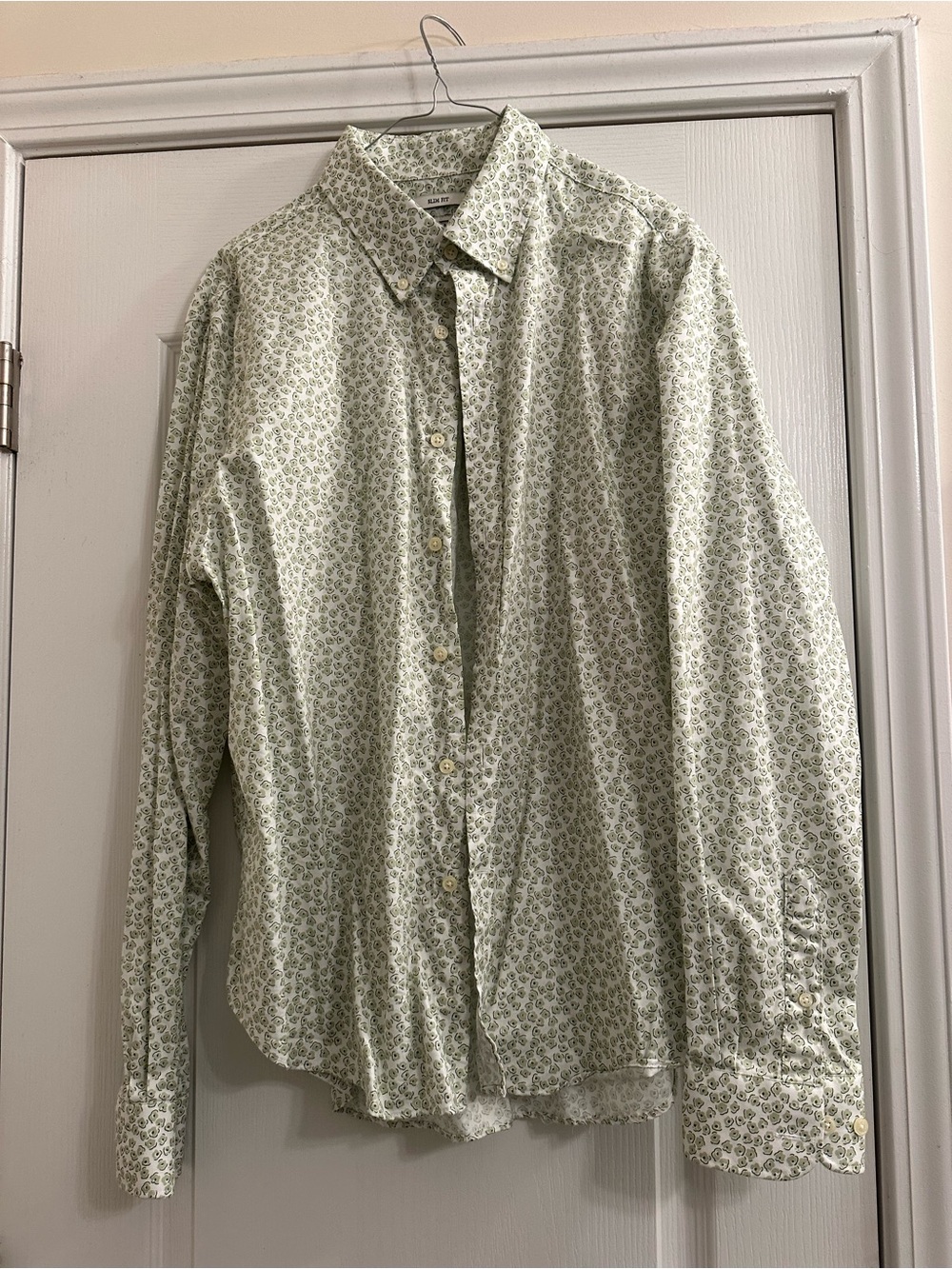 Jos. A. Bank Pale Green Floral Button-Down Shirt